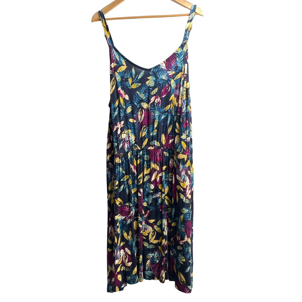 NWT‎ Lane Bryant Women 22/24 Tropical Boho Floral Midi Dress Pockets Resort Wear